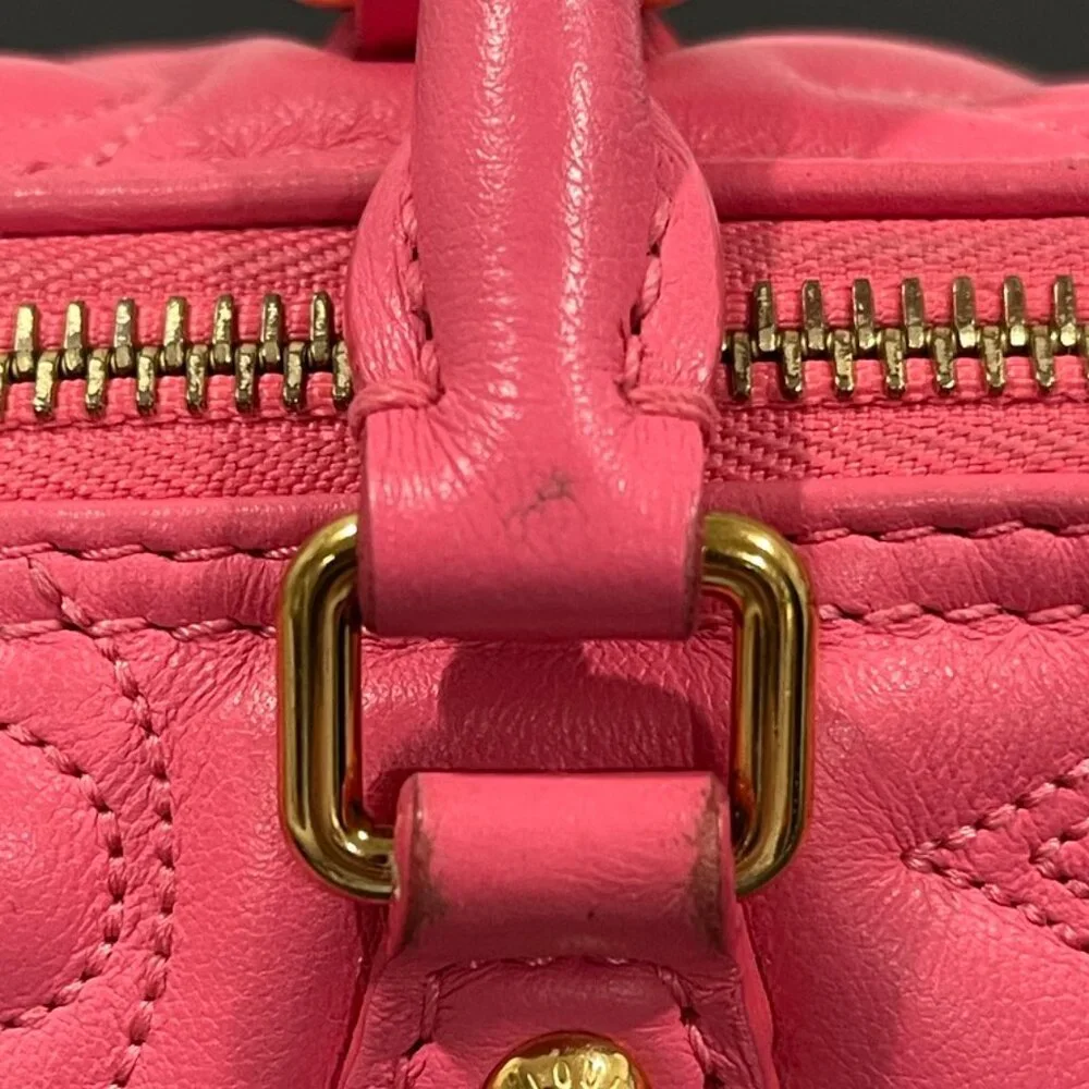 Louis Vuitton Papillon BB Pink Calfskin Hand/Shoulder Bag (JB1423)